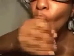 My schlong is successfully milked dry on her face by my really exotic girlfriend.